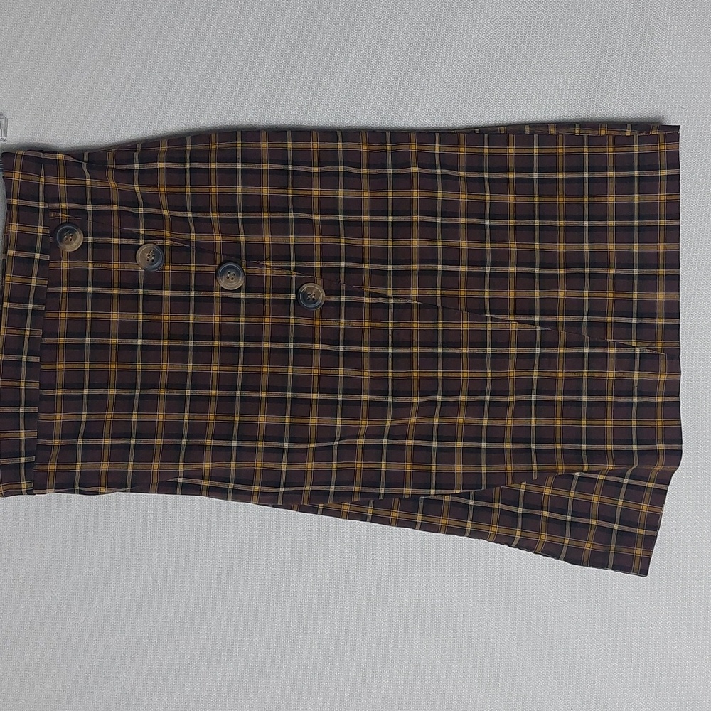 SOHO SMALL WOMENS PLEADED PLAID SKIRT PENCIL